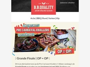 Laatste kans! Tot 50% korting op de Pre-Carnaval-Deals 🎭