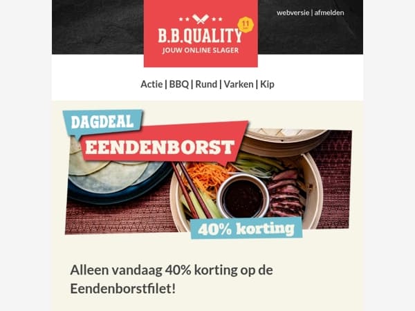 BBQ-weer 🌞 + Eendenborstfilet met 40% korting 🦆 = perfecte dag 🔥