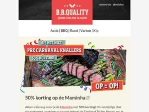 Alleen vandaag 50% korting op de Maminha 🥩!