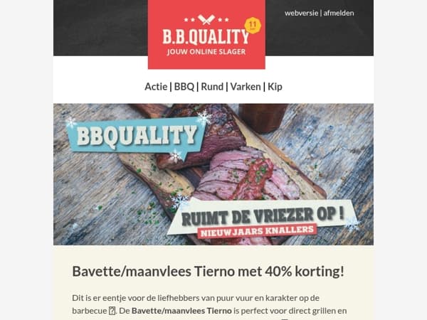 40% korting op Bavette/maanvlees Tierno🔥!