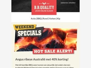 Weekend Special Alert 📣 | 40% korting op de Angus ribeye Australië 🥩!