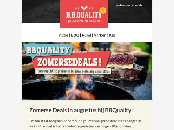 Zomerse Deals in augustus bij BBQuality | Profiteer van GRATIS producten 🔥!