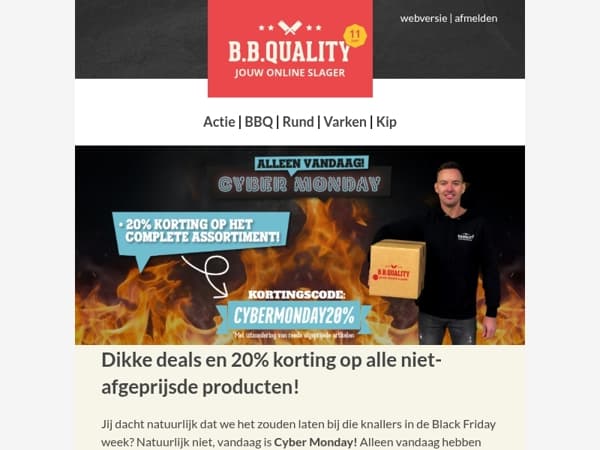 Cyber Monday bij BBQuality! 🥩