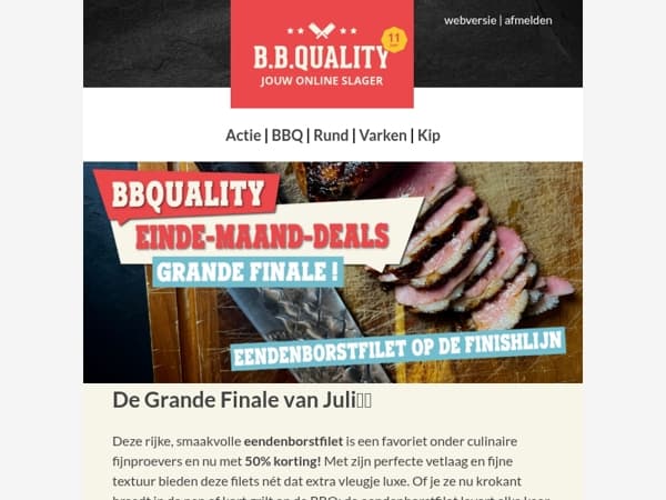 De Grande Finale 📣 | Eendenborstfilet met 50% korting