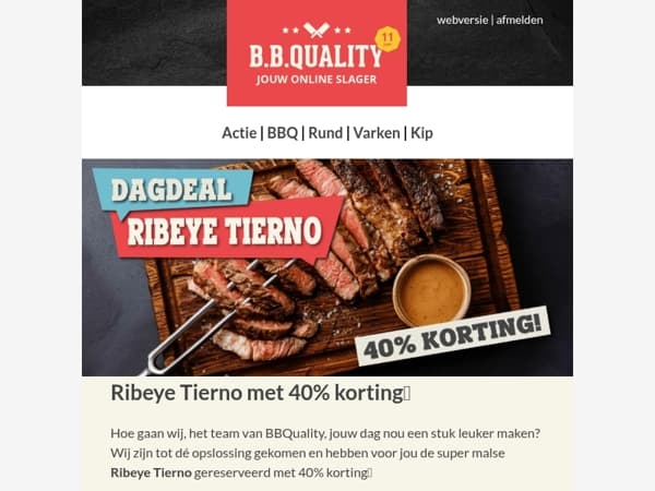 40% korting op de Ribeye Tierno ❗| Alleen vandaag 📣