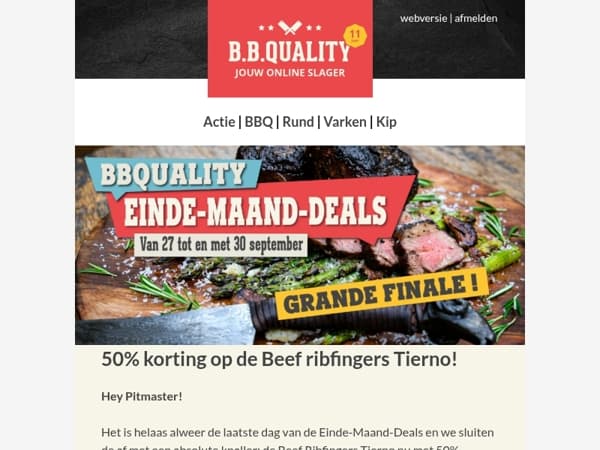 GRANDE FINALE bij BBQuality📣 | Kortingen tot wel 50%🔥!