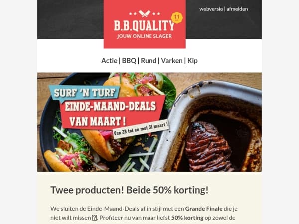 50% korting op de Grande Finale 🍽️
