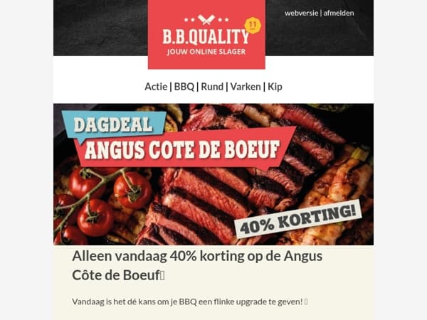 Dagdeal 📣 | Angus Côte de Boeuf met 40% korting🔥
