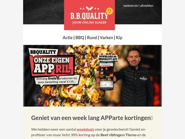 Nieuwe APParte weekdeals🔥 Scoor 20% korting op het BBQuality Sparerib 3-2-1 pakket❗