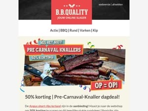 Alleen vandaag 50% korting op de Angus short ribs Ierland🥩