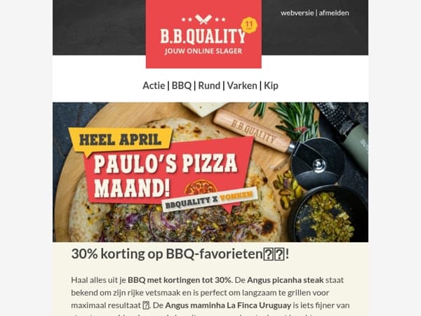 Tot 30% korting op steak en pizza toppers❗