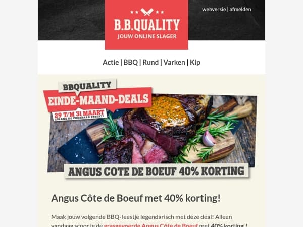 De Einde-Maand-Deals 📣 | Angus Côte de Boeuf met 40% korting