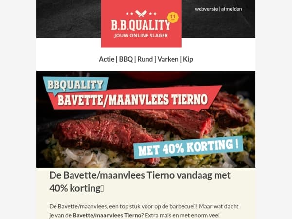 Dagdeal 📣 | Bavette/maanvlees Tierno met 40% korting🔥