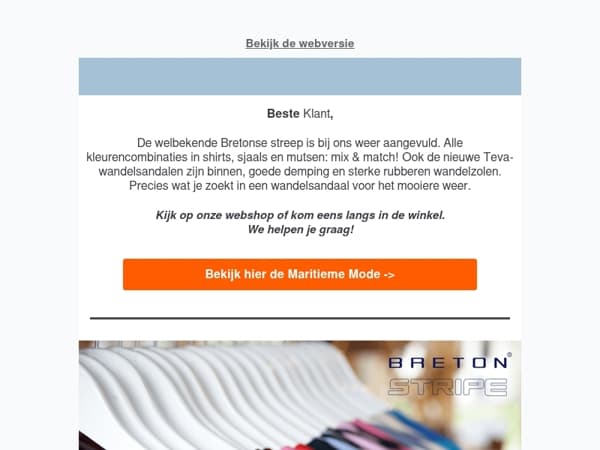 Nieuwe Collectie: Teva & Breton Stripe!