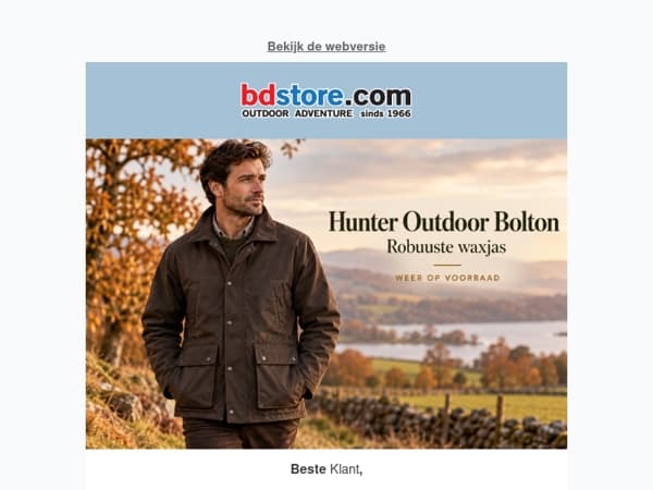 Ze zijn er weer! Hunter Outdoor waxjassen