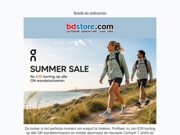 NU €30 korting op alle ON wandelschoenen