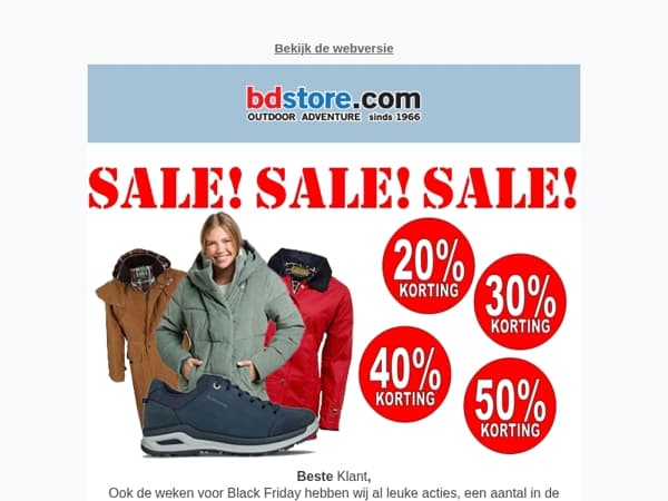 SALE: Tot wel 50% kassakorting!