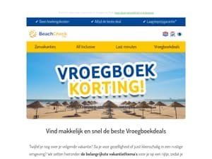 Ontdek makkelijk en snel de beste Vroegboekdeals 💥