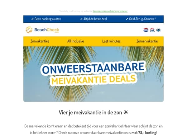 Waarschuwing: onweerstaanbare meivakantie deals 💥