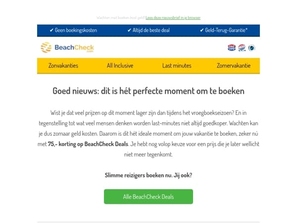 Goed nieuws: dit is hét perfecte moment om te boeken 😎