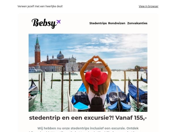 Stedentrips met excursie! Vanaf 155,-