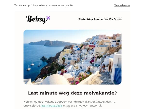 Zin om er nog even tussenuit te gaan deze meivakantie?