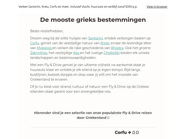 Ontdek de Griekse eilanden met een Fly & Drive
