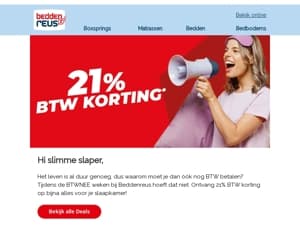 21% BTW korting!