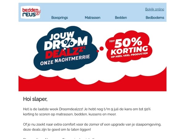 Laatste kans voor jouw Droomdealzzz!