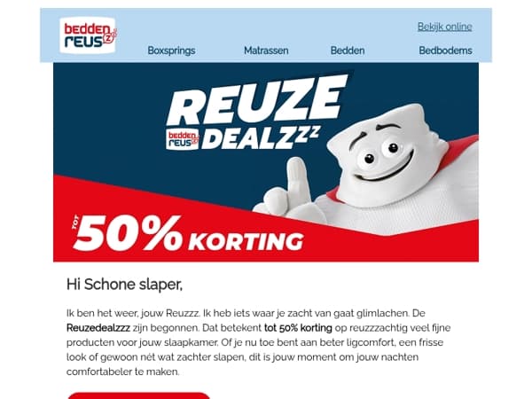 Tot 50% korting op reuzzzachtig comfort