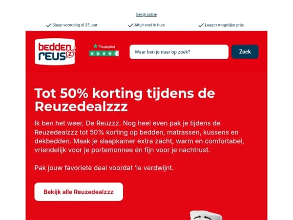 Laatste pakkans: tot 50% korting met Reuzedealzzz