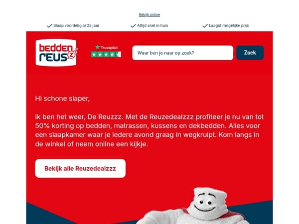 Reuzedealzzz: slaap lekker met tot 50% korting