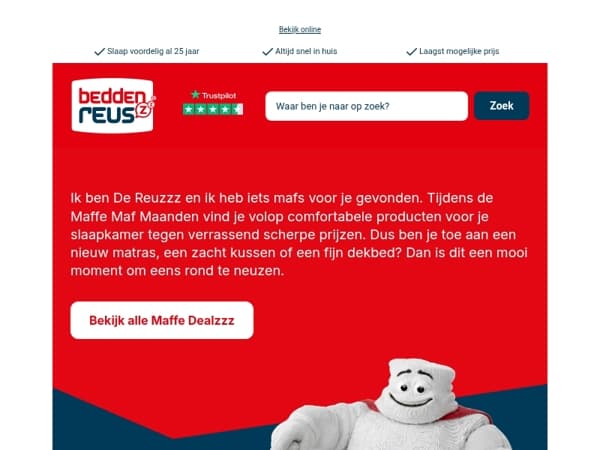 Maffe prijzen voor een goede nachtrust