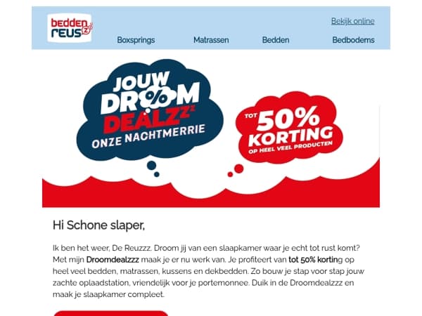Tot 50% korting op je droomkamer