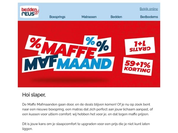 De Maffe deals blijven komen!