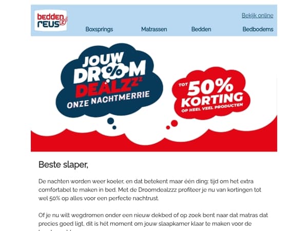 Heb jij onze Droomdealzzz al ontdekt?