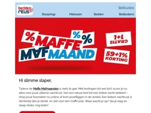 Pak die maffe deals: Tot 60% korting op jouw ideale nachtrust!