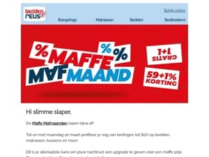 Laatste dagen! Pak nu je maffe korting tot 60%