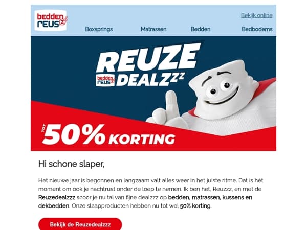 Tot 50% korting: begin het jaar goed uitgerust!
