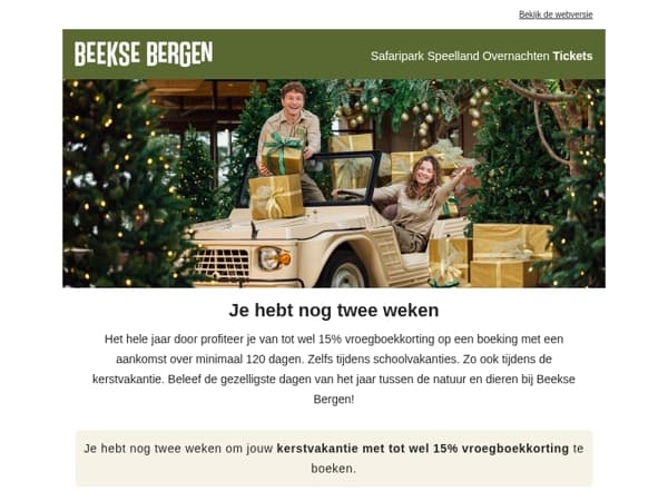 Je hebt nog twee weken