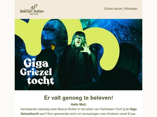 Zaterdag wordt het griezelen bij Beerze Bulten!
