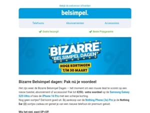 De Bizarre Belsimpel Dagen zijn begonnen!
