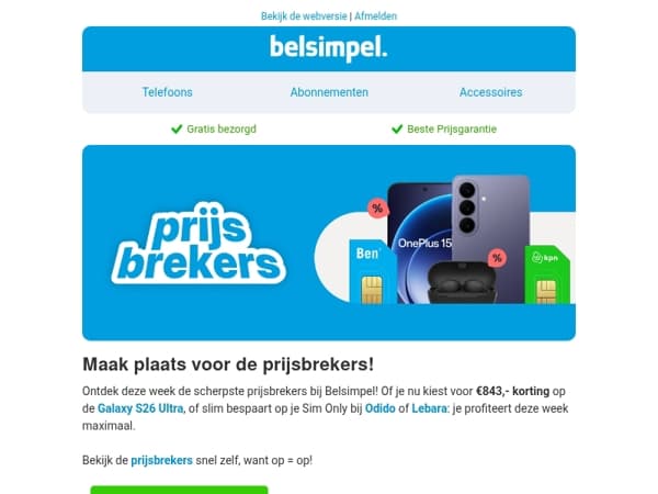 Tijd voor de prijsbrekers: ontdek jouw voordeel!