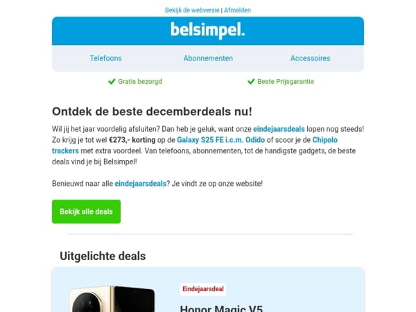 Geniet nog even van de scherpste decemberdeals!