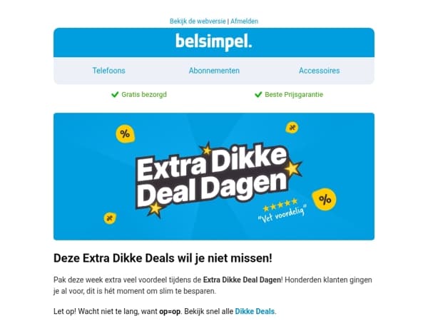 Laatste kans: je Sim Only voor €1,- per maand