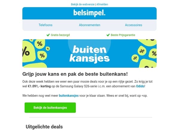 De beste deals speciaal voor jou!