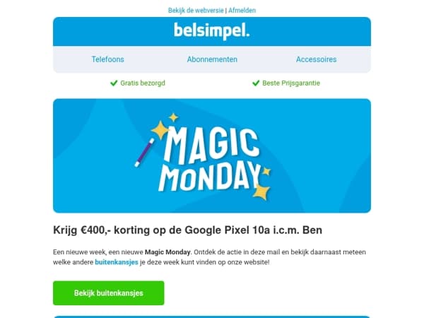 €400,- korting op de Google Pixel 10a!