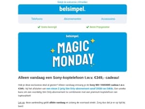 Alleen vandaag: Sony-koptelefoon t.w.v. €349,- cadeau!