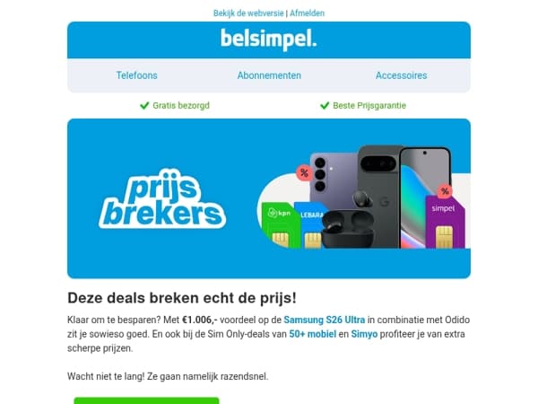 Mega voordeel met deze prijsbrekers