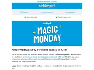 Alleen vandaag; Ontvang Sony-oordopjes cadeau bij KPN!